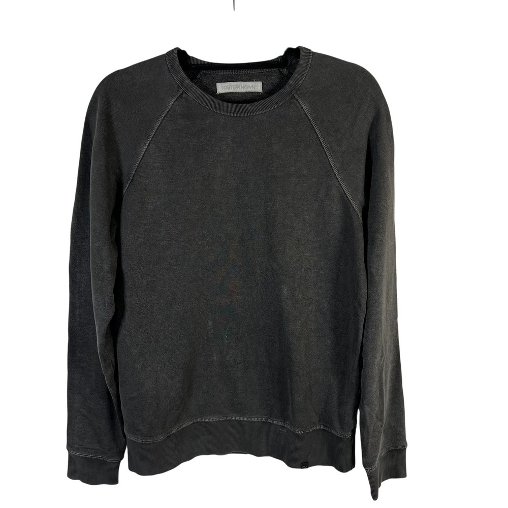 Outerknown Sur Crewneck Sweatshirt Charcoal Hemp Organic Cotton Mens‎ Small